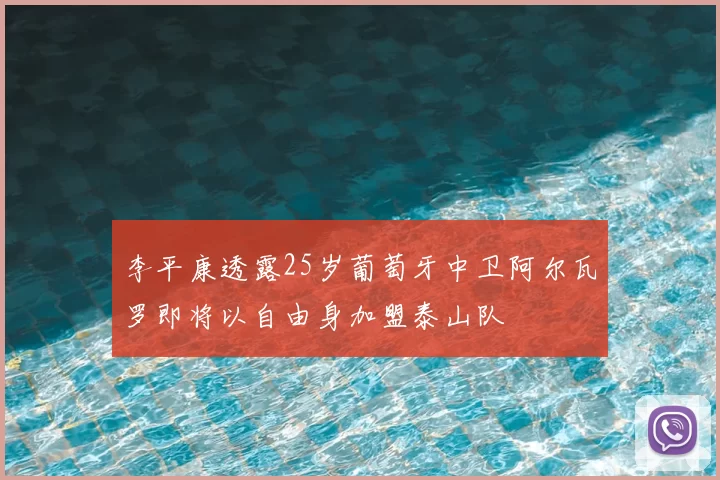 李平康透露25岁葡萄牙中卫阿尔瓦罗即将以自由身加盟泰山队